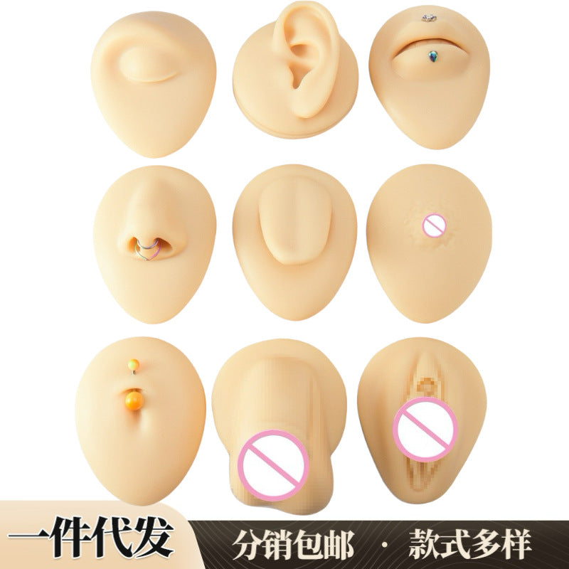 Silicone Facial Features Model for Ear Cleaning and Piercing Practice