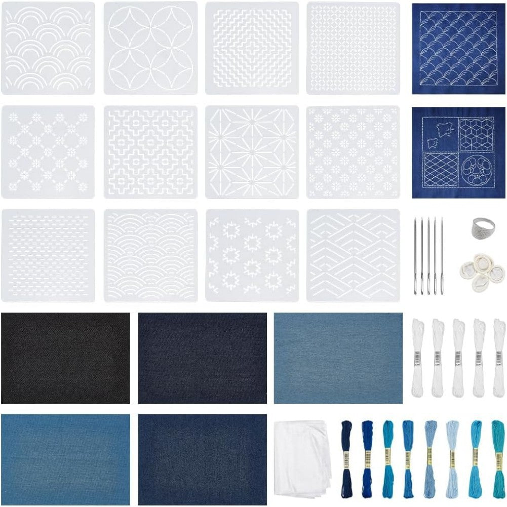 Sashiko Embroidery Kit Japanese Sashiko Starter Kit 45 Pieces