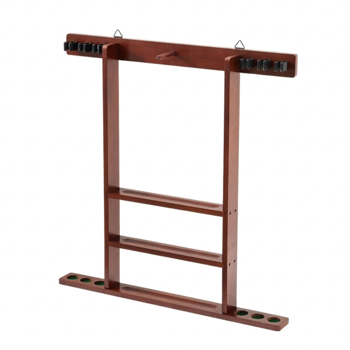 Pool Cue Rack with Accessory Storage Sturdy Pool Cue Rack Elegant for Home Bar