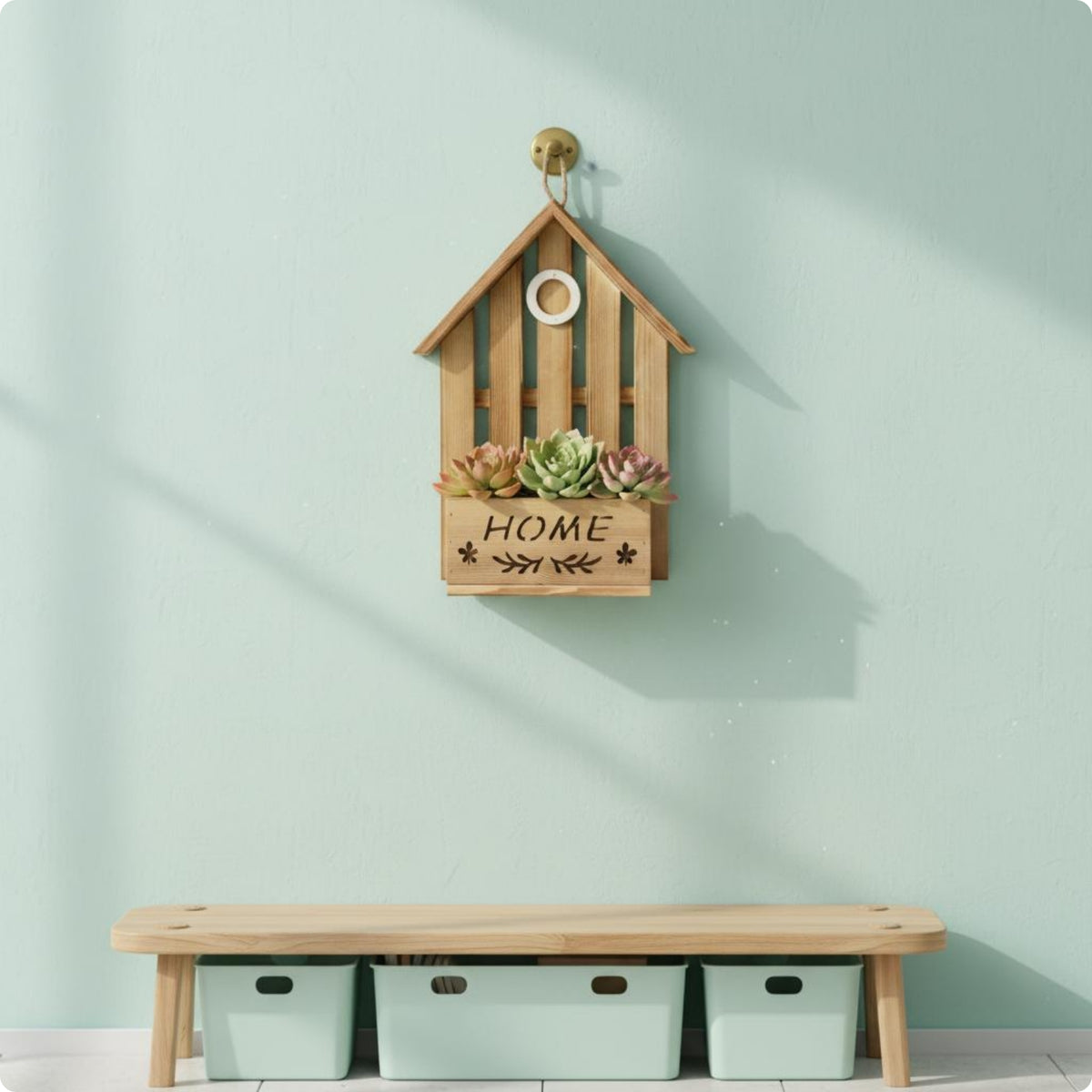 Wooden Wall Planter Multiuse Wood Wall Planter Space-Saving Home Decoration for Kids, Outdoor