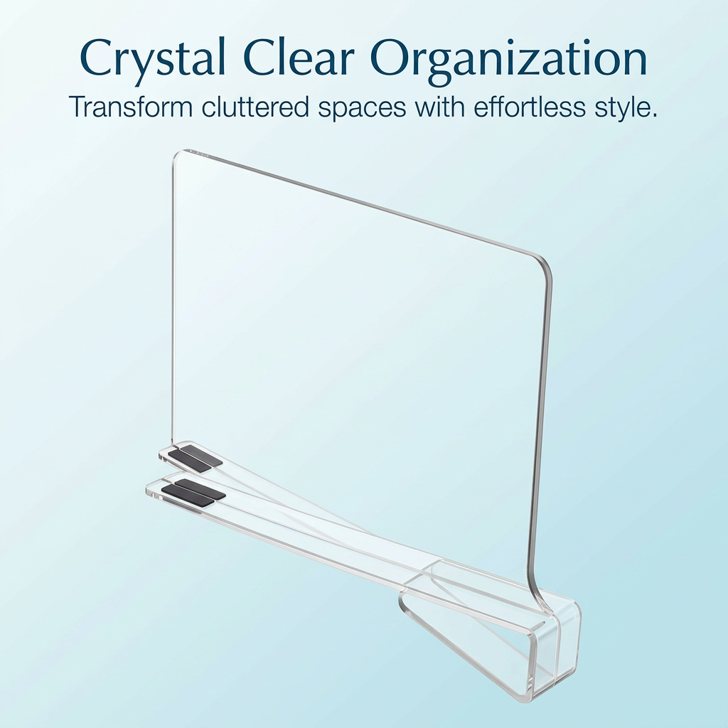 Acrylic Shelf Dividers Set, Clear Acrylic Shelf Separators for Wardrobe, Closet #variant:PS Plastic