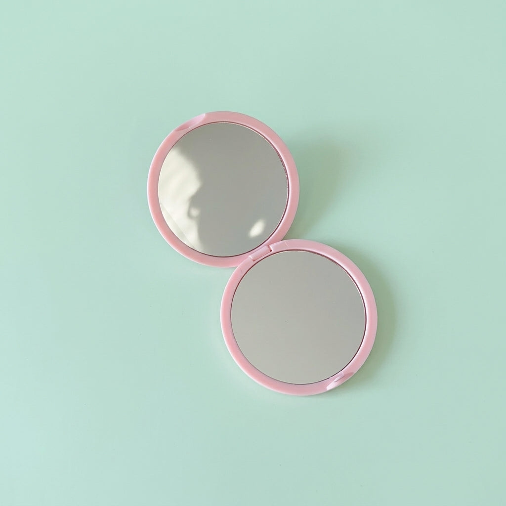 Compact Mirror for Handbag, Foldable Double Sided Makeup for Women Girls Cosmetic for Purse Pocket Lightweight