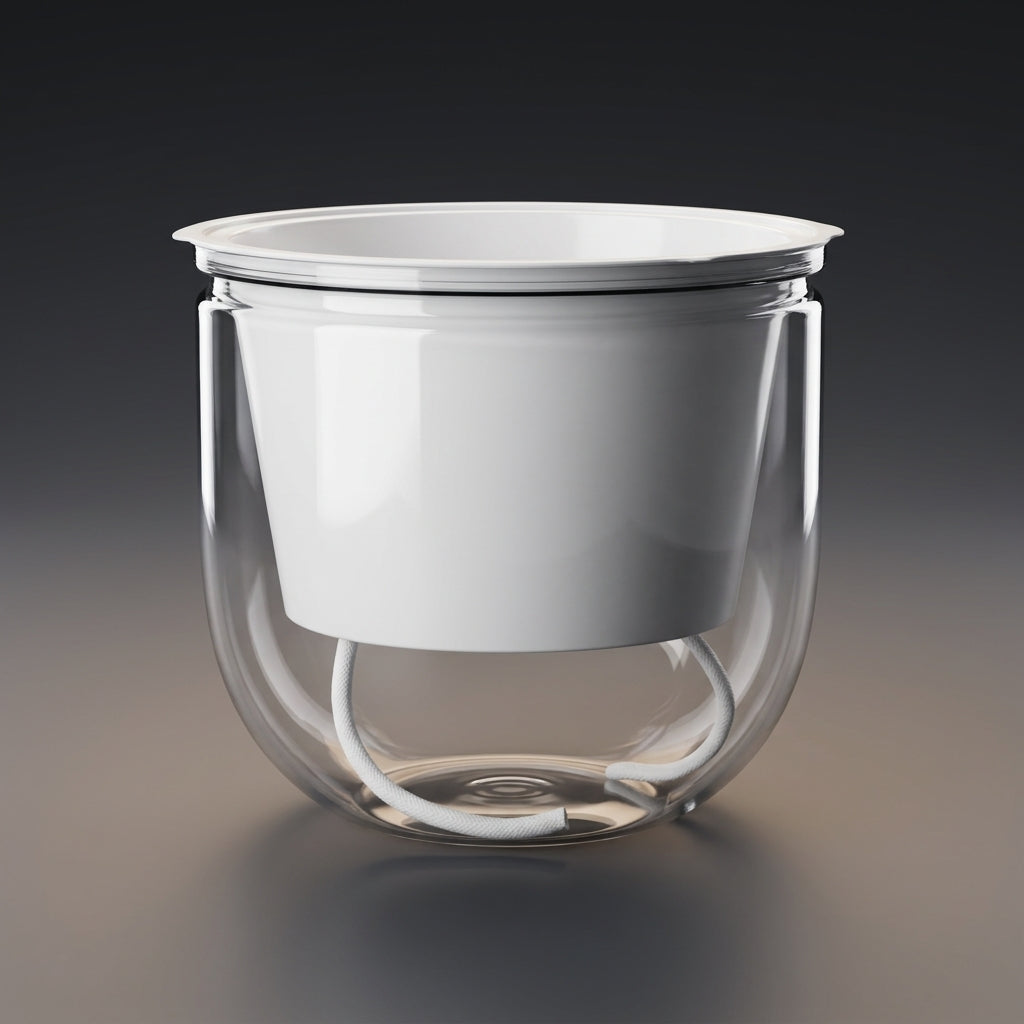 Plant Pots for Modern Home Decor, Self-Watering Hanging Planter for Indoor Plants, Clear Planter with Visible Water Gauge, Balcony Planter Set