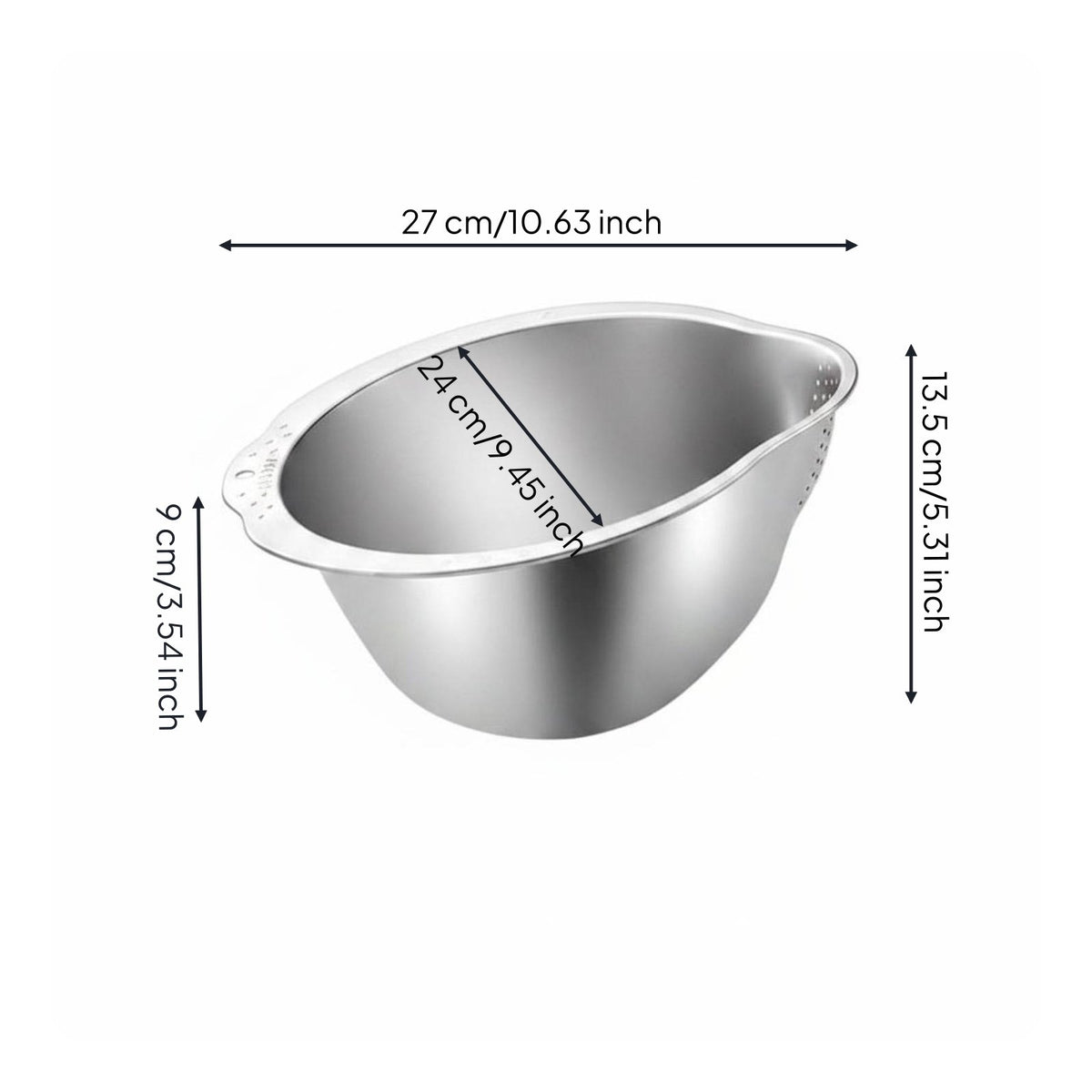Rice Washing Bowl Easy to Clean Draining Basket Multi Functional