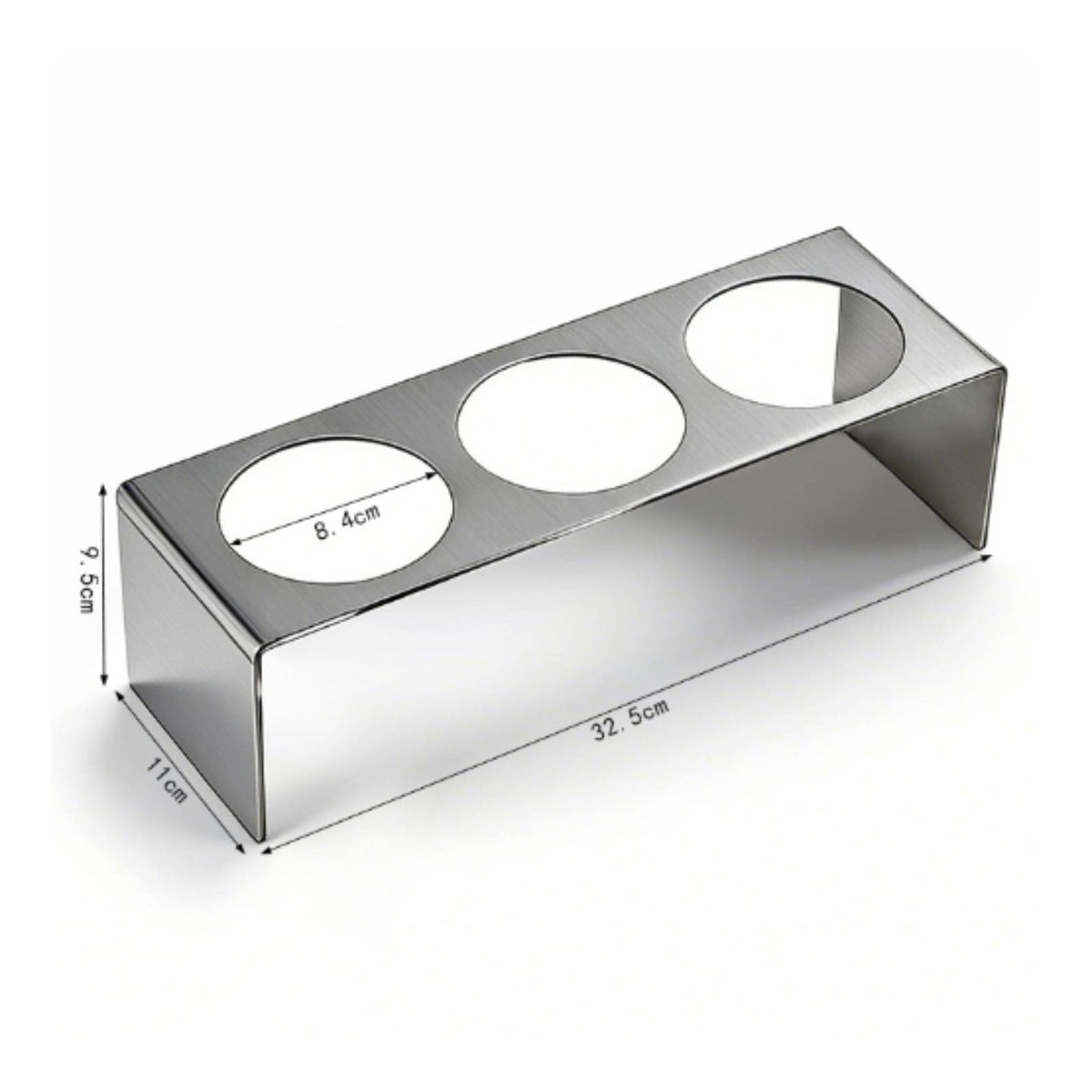 3 Pieces Coffee Bar Organizer Sturdy Stainless Steel Cup Stand Non-Slip