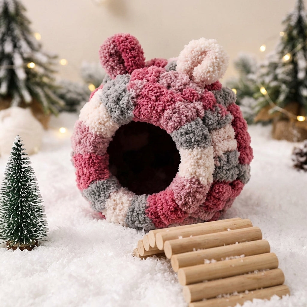 Parrot Nest Round Igloo House, Soft Small Bird House, Warm Winter Sleeping Nest for Birds, Hanging Cage for Medium and Small Parrots