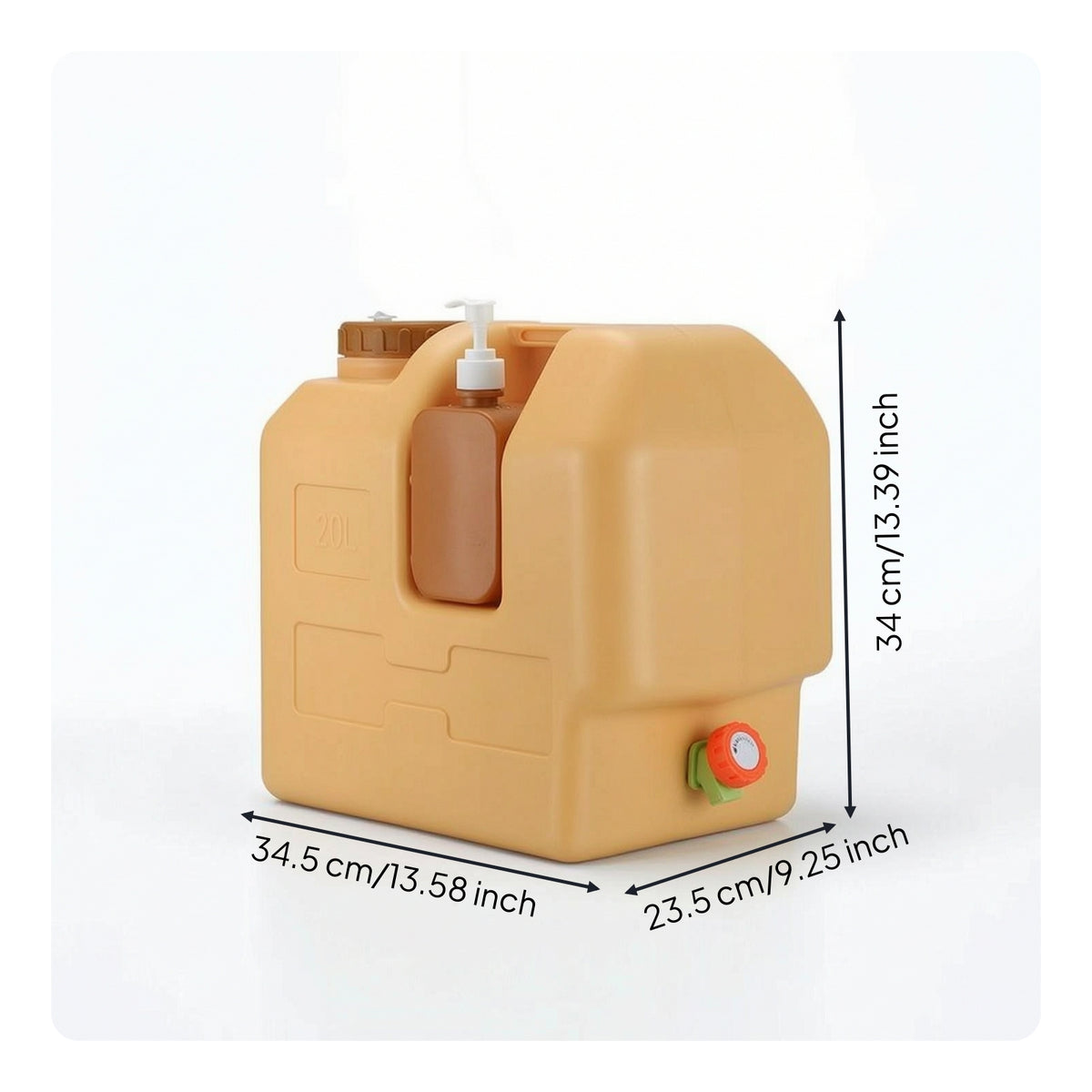 Water Tank with Spigot Food-Grade Water Container with Faucet Reusable for Travelers, Handwashing