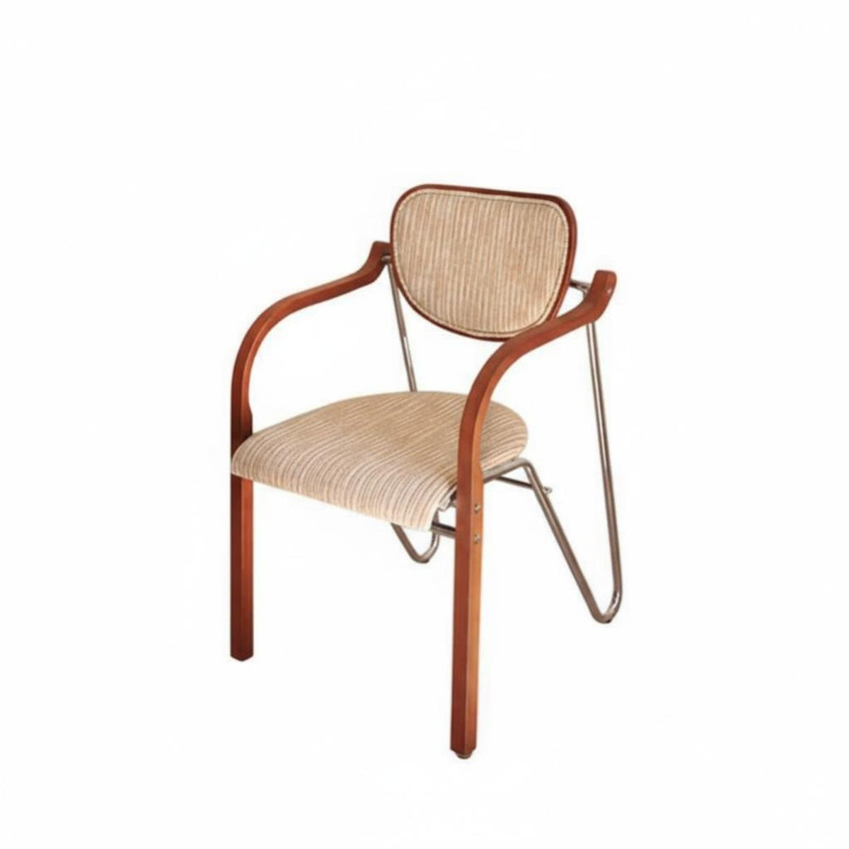 Upholstered Armchair modernist Design Cushioned Fabric Armchair Retro Inspired