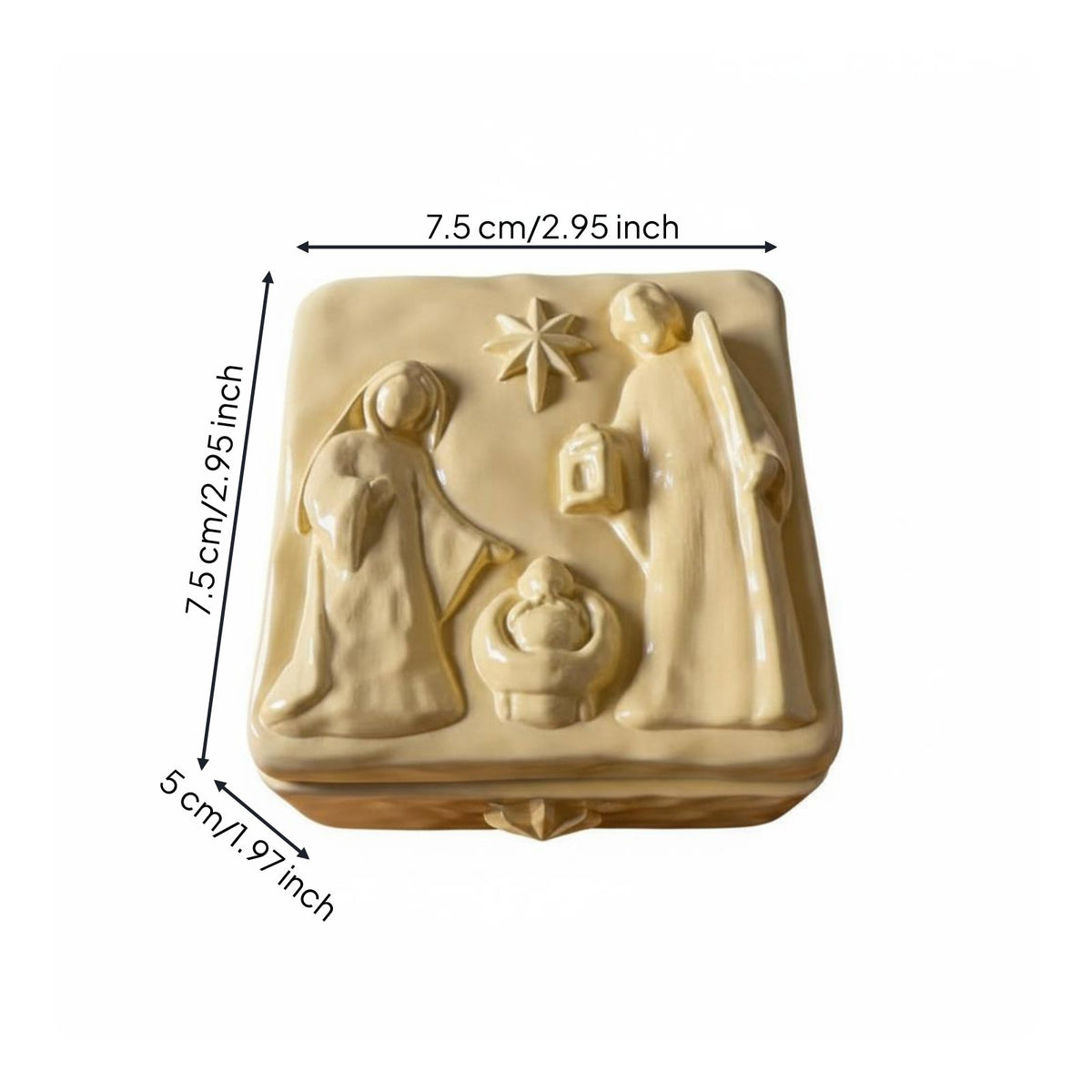 Christmas Resin Box with Lids Embossed Christmas Box Reusable
