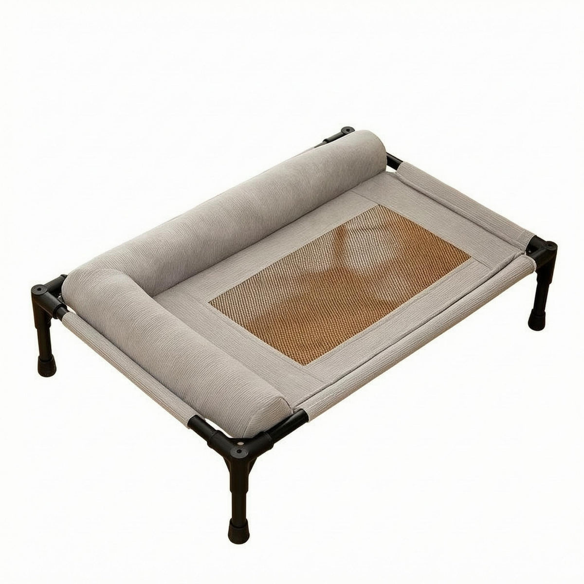 Elevated Dog Bed Water-Resistant Resistant Raised Dog Cot Black Frame for Indoor