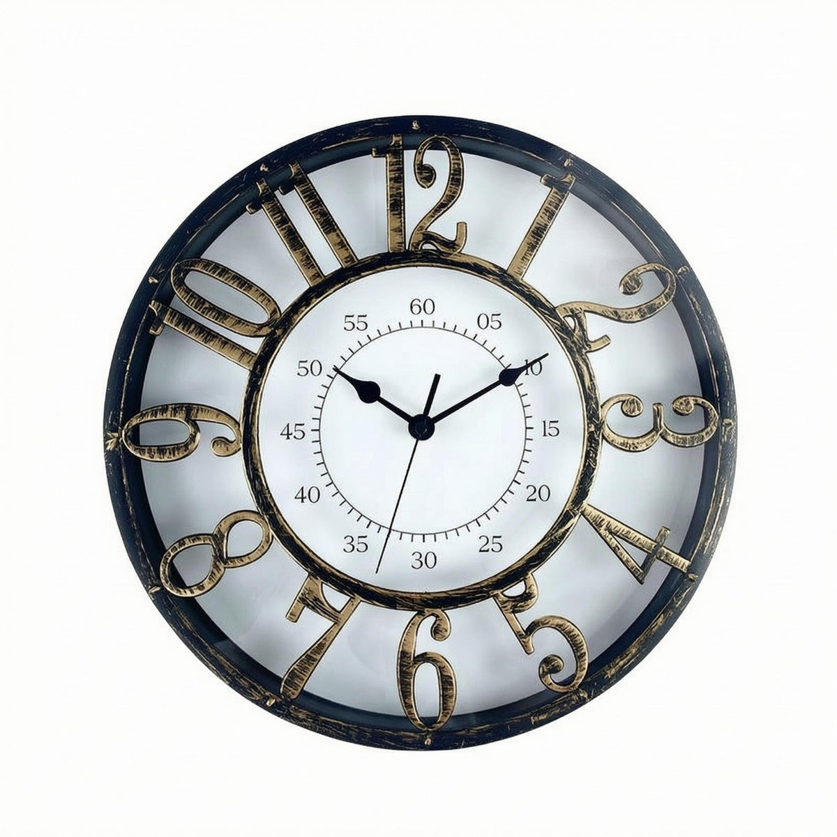 Retro Wall Clock Arabic Numerals Home Decor Vintage