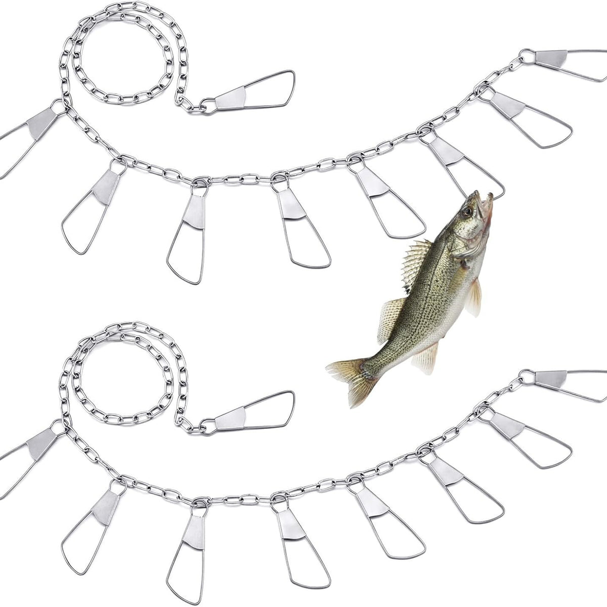 Anti-Tangle Fish Stringer Clip with Yellow Duck Float