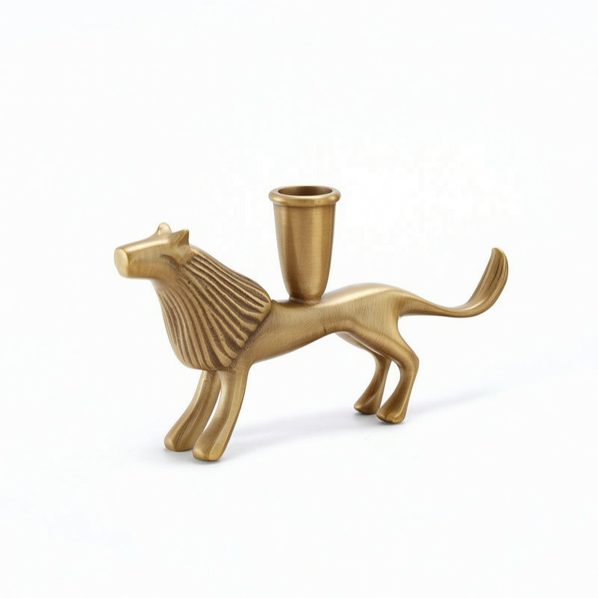 Brass Candlestick Holder Elegant Decor Sturdy for Mantel