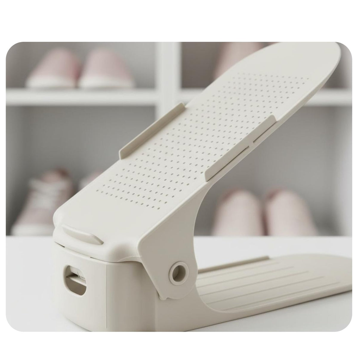 Double Deck Shoe Holder Space Saver Shoe Rack Easy Access for Entryway