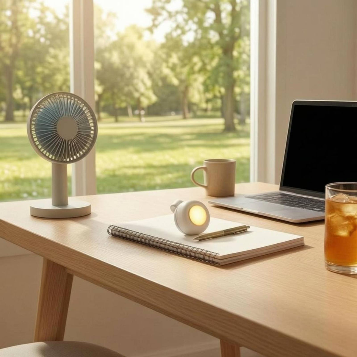 Lightweight Attachable Waist Fan Compact Hands-Unrestricted Waist Fan Quiet Operation 3-Speed Adjustable Airflow for Students, Office Workers, Commuters, Travel, Outdoor, Stroller, Desktop