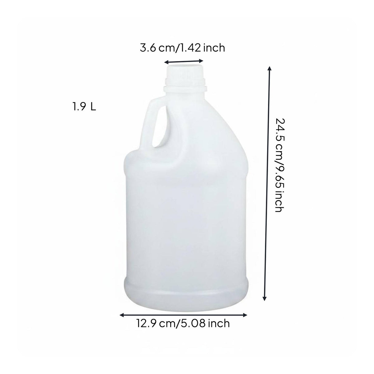 1 Gallon Plastic Jug Corrosive and Alkali Resistant 3.8L HDPE Bottle