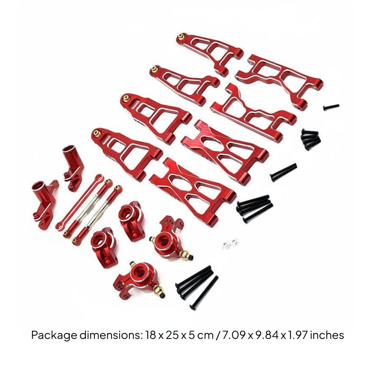 1/12 Scale RC Car Modification Kit 1/12 Scale Car Parts Easy Installation Aluminum Shock Absorber System Upgrade Kit for, off-Pavement