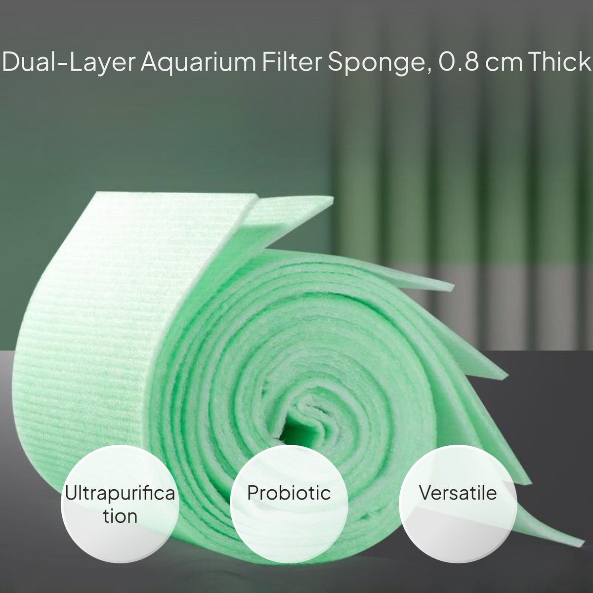 Biochemical Filter Sponge for Aquariums, Cuttable, Dense