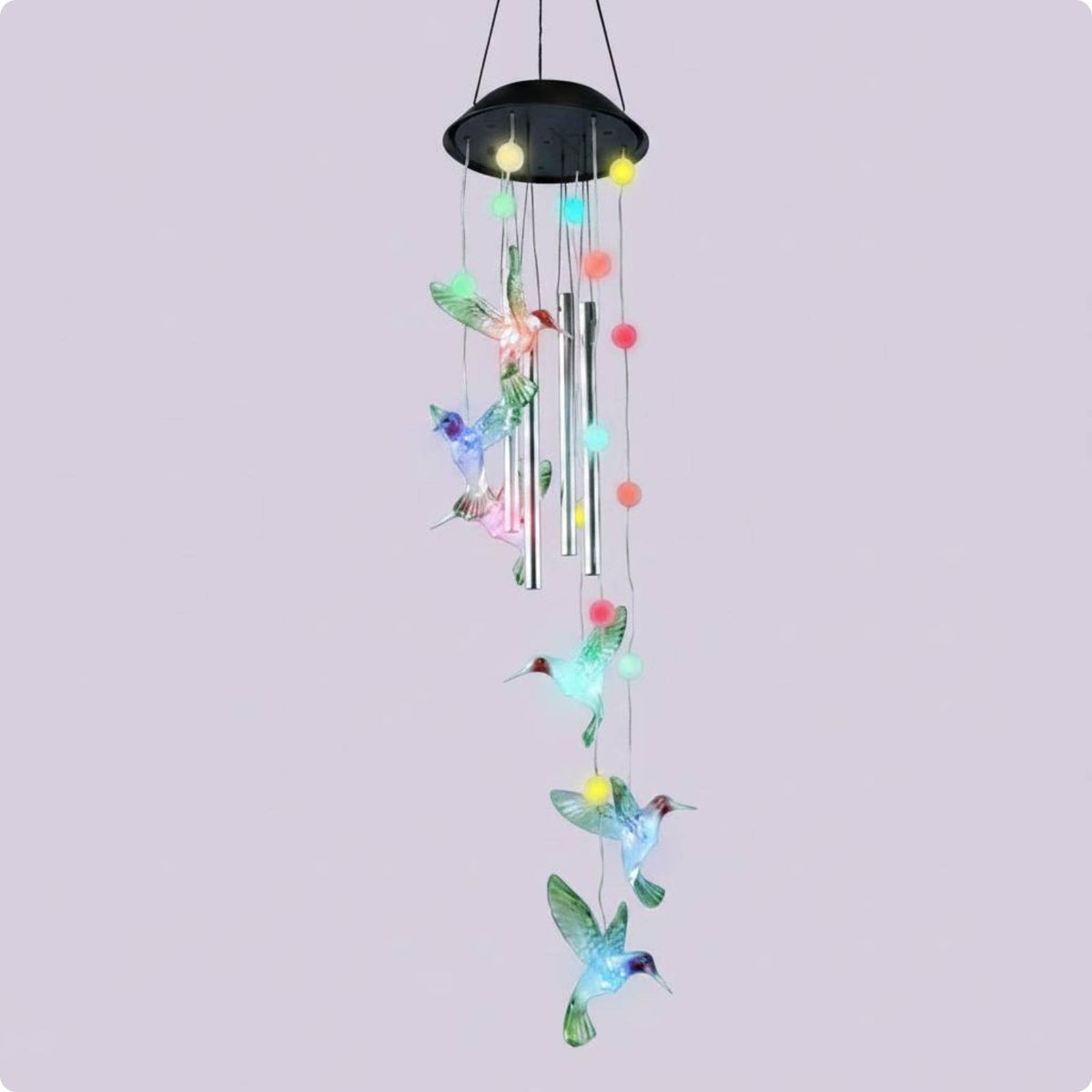 LED Creature Wind Chime Waterproof Outdoor Decor Decorative for Balcony