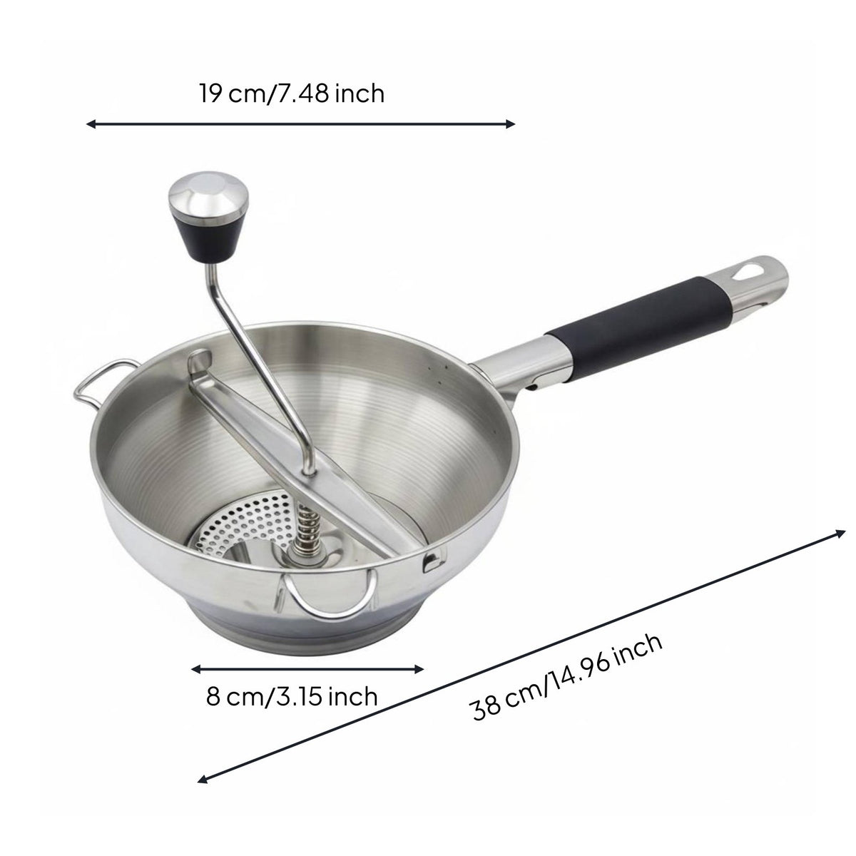 Stainless Steel Food Mill Multi-Purpose Kitchen Utensil for Parents