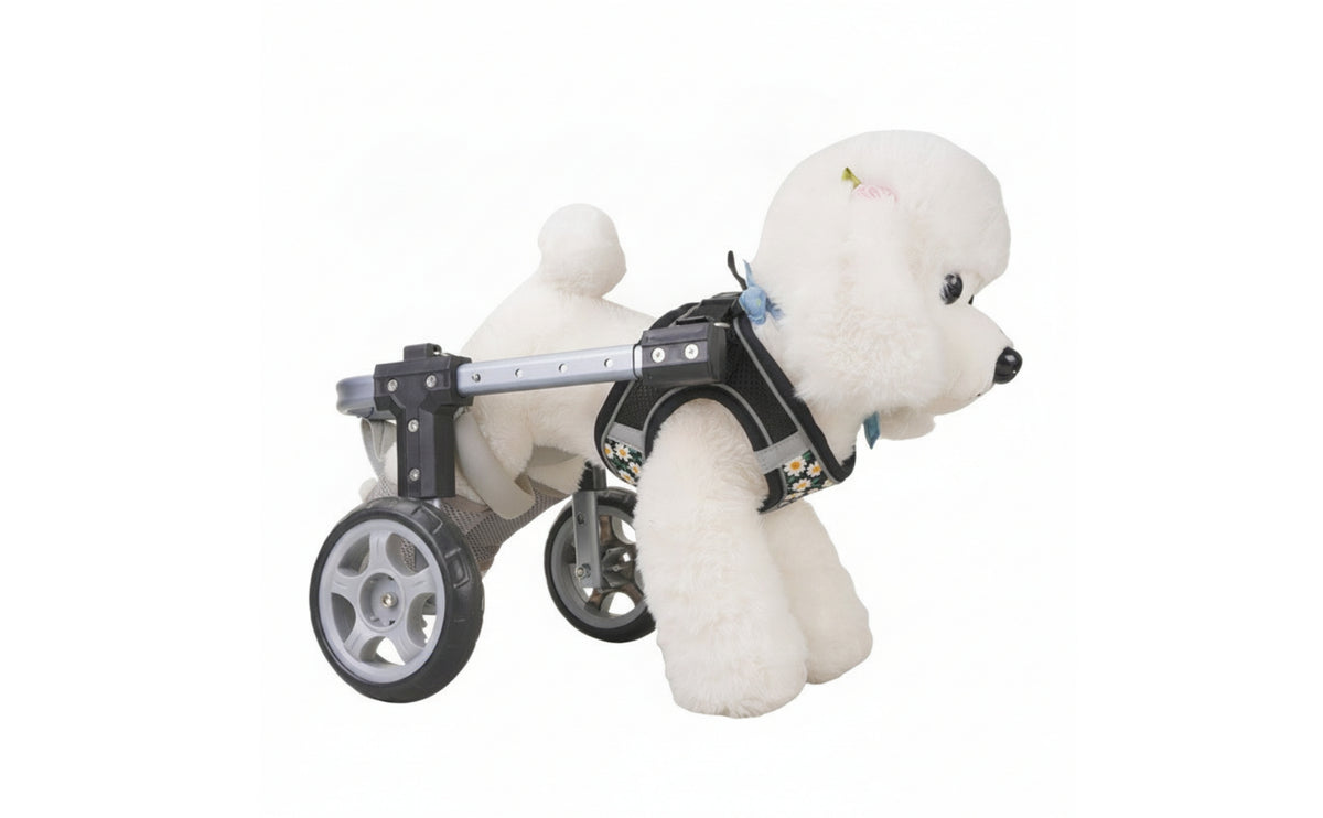 With Hind-Leg Support Lightweight Adjustable Pet Two-Wheel Mobility Aid for Dogs, Small Pets, Walks, Rehabilitation, Indoor Use