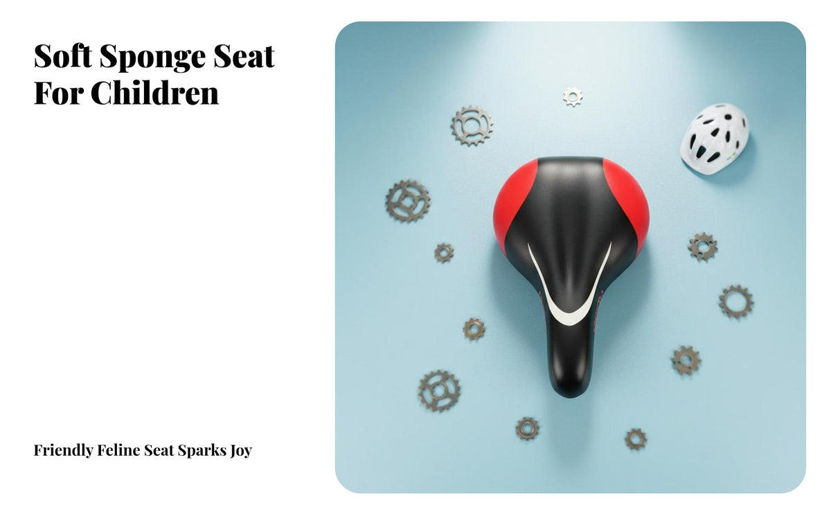 children's Bike Seat Shock Absorbing Kids Cycle Saddle Comfortable Kids Bike Saddle for Children, Girls, Outdoor Riding, Biking, Biking