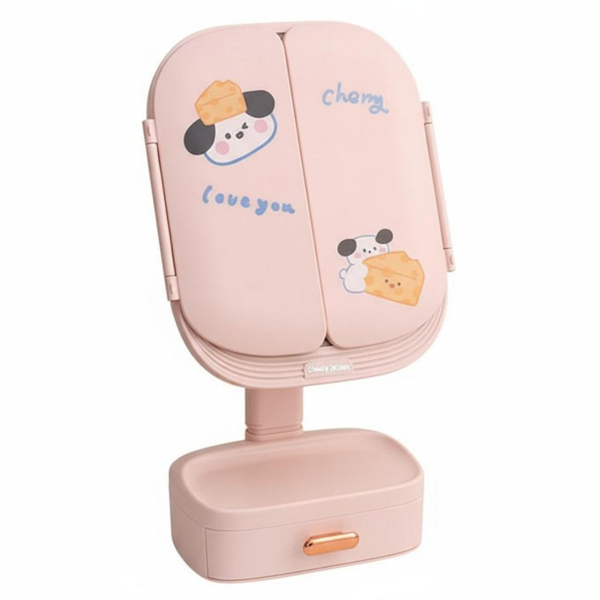 Lighted Folding Cosmetic Mirror Portable and Lightweight glamour Tool for Bedroom