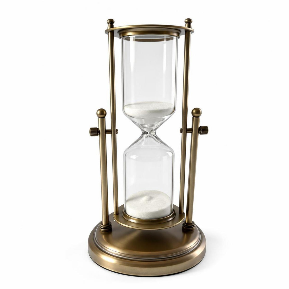 Hourglass with Metal Stand Decorative Tabletop Hourglass Sand Clock Desktop Sand Watch Elegant for Home Decor, Office