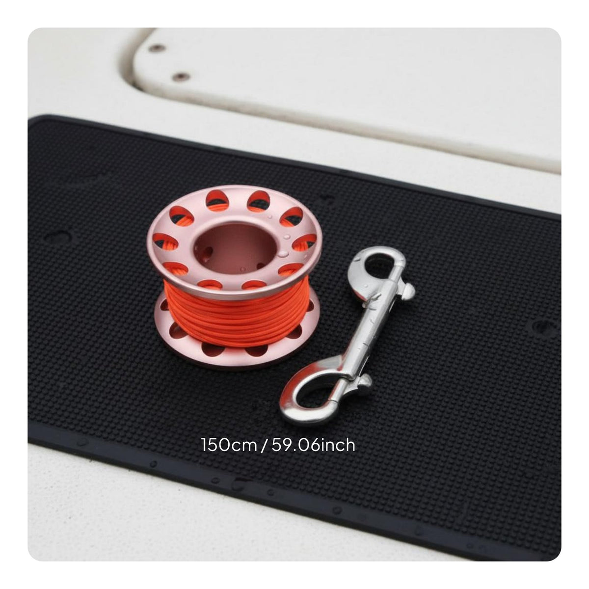 SMB Reel Includes Double Ended Bolt Snap Diving Spool Reel Anti-Snarl Swivel