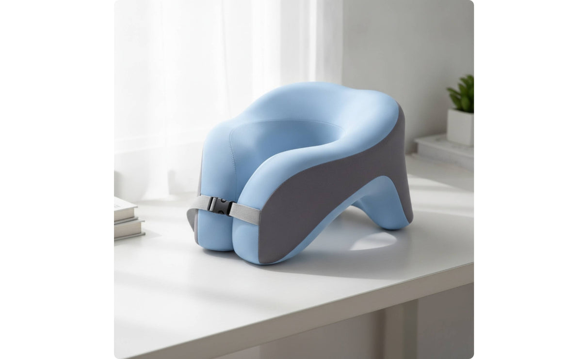 Pillow with Face Opening Memory Foam U-Shaped Neck Pillow Ergonomic for Office Workers, Students, Desk