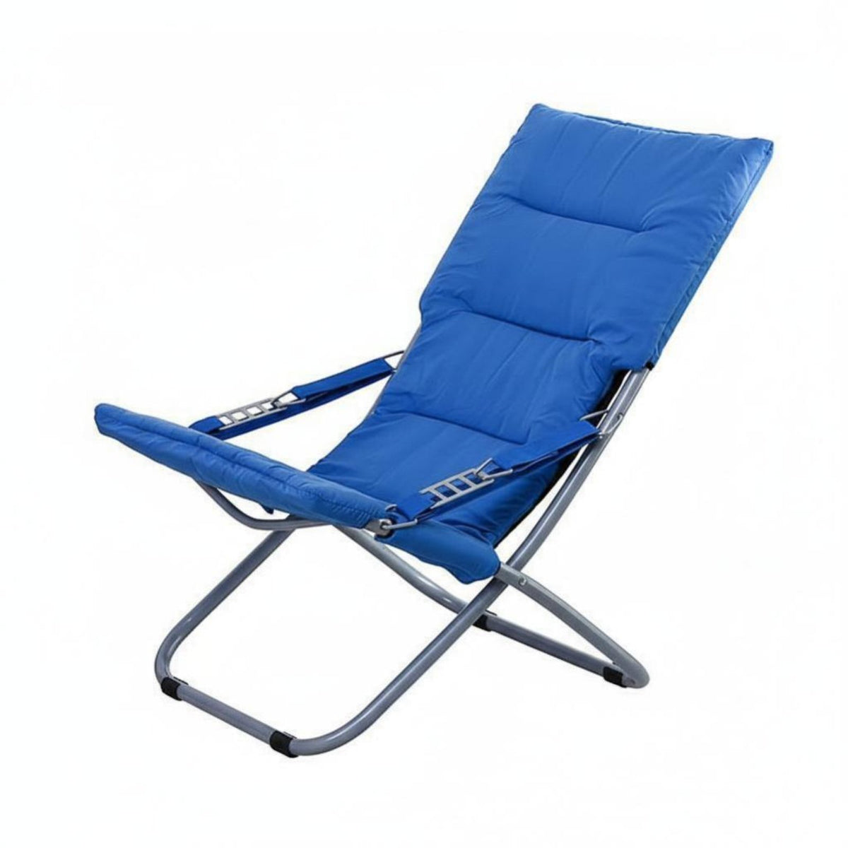 Adjustable Padded Recliner Foldable Lounge Chair Sturdy Frame for Home, Students