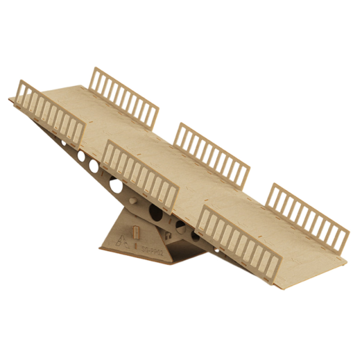 Wooden Climbing Bridge with Guardrails Multi-Scene Toy Car Ramp Track Realistic Toy Car Ramp Easy to Assemble for Hobbyists