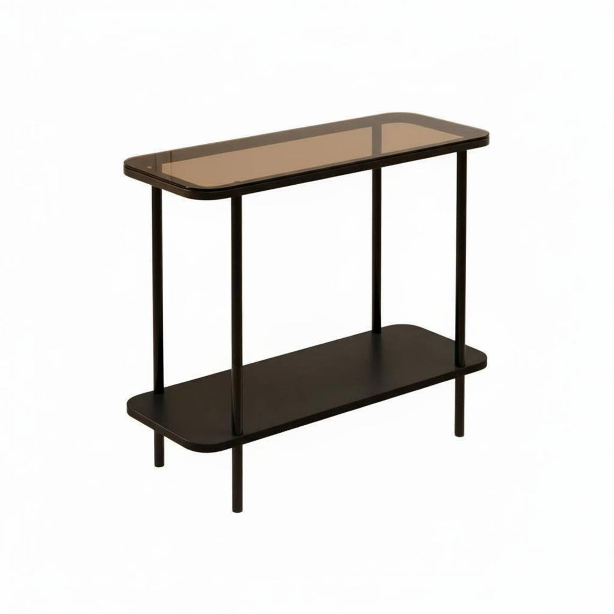 Narrow Side Table Long-Lasting Metal Frame Slim Sofa Table Nightstand Easy Assembly Adjustable Feet for Small Areas, Bedroom