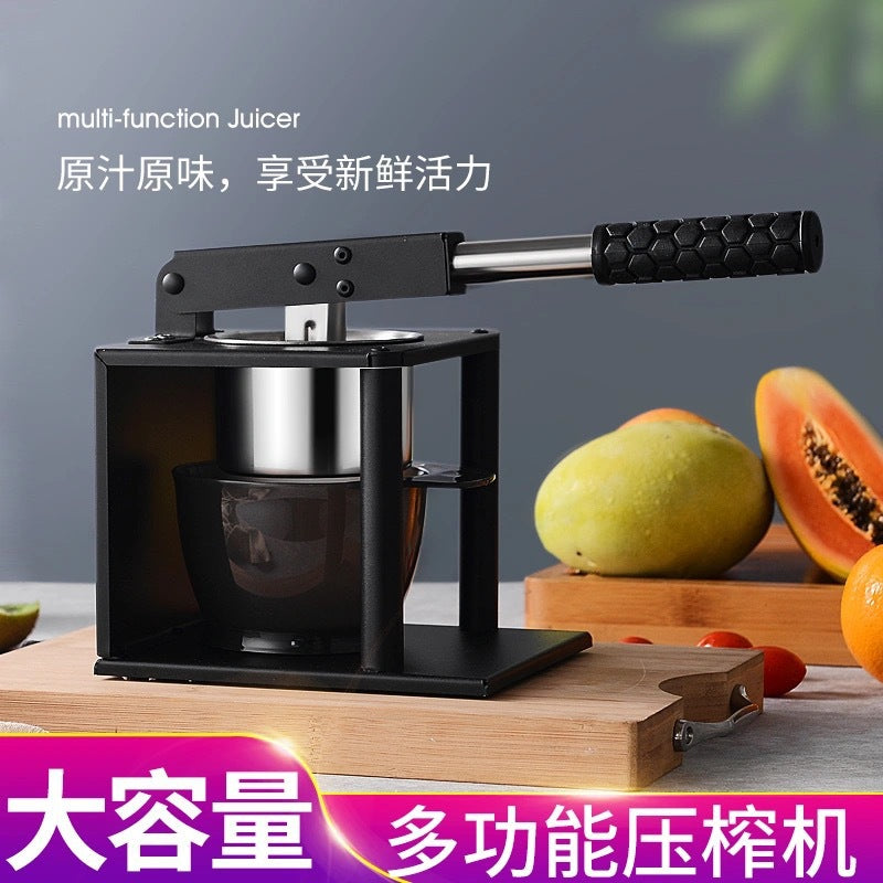 Stainless Steel Manual Fruit Juicer with Large Capacity, Multi-functional