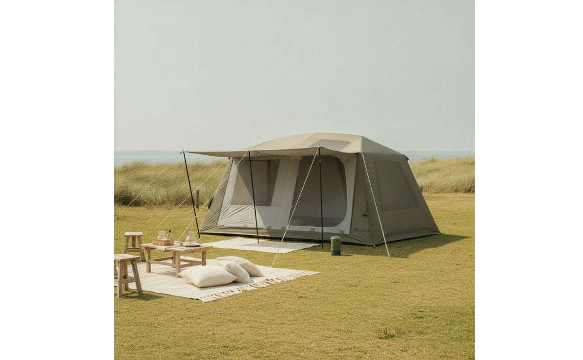 Two-Room Inflatable Roof Tent Quick Setup Tent with Air-Beam Structure Spacious Privacy for Families