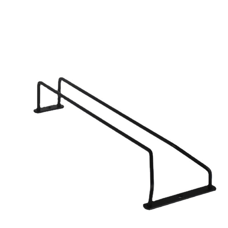 Black Iron Wall-Mounted Wine Glass Rack, 35cm, Modern Minimalist