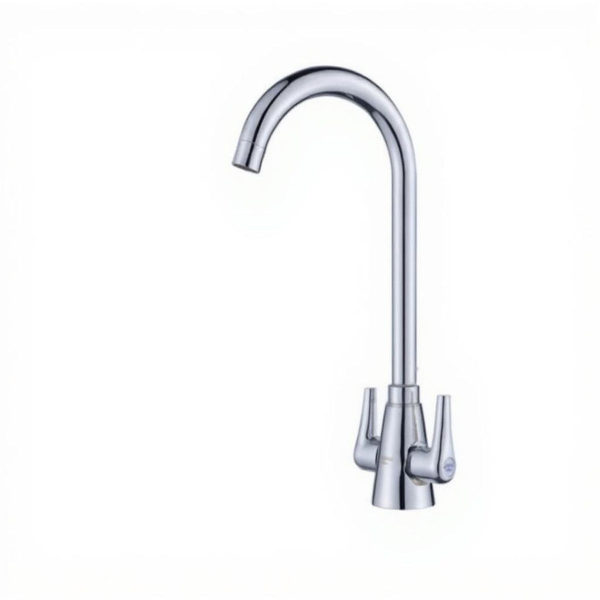 Brass Double Handle Kitchen Faucet, Hot & Cold Mixer
