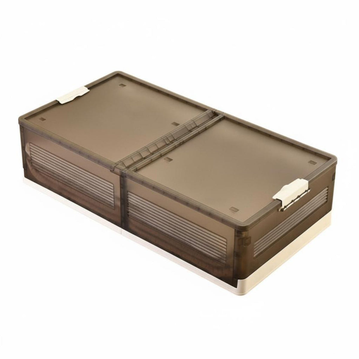Collapsible textile container flatflat Under-Bed Box Clear Top Cover for Students
