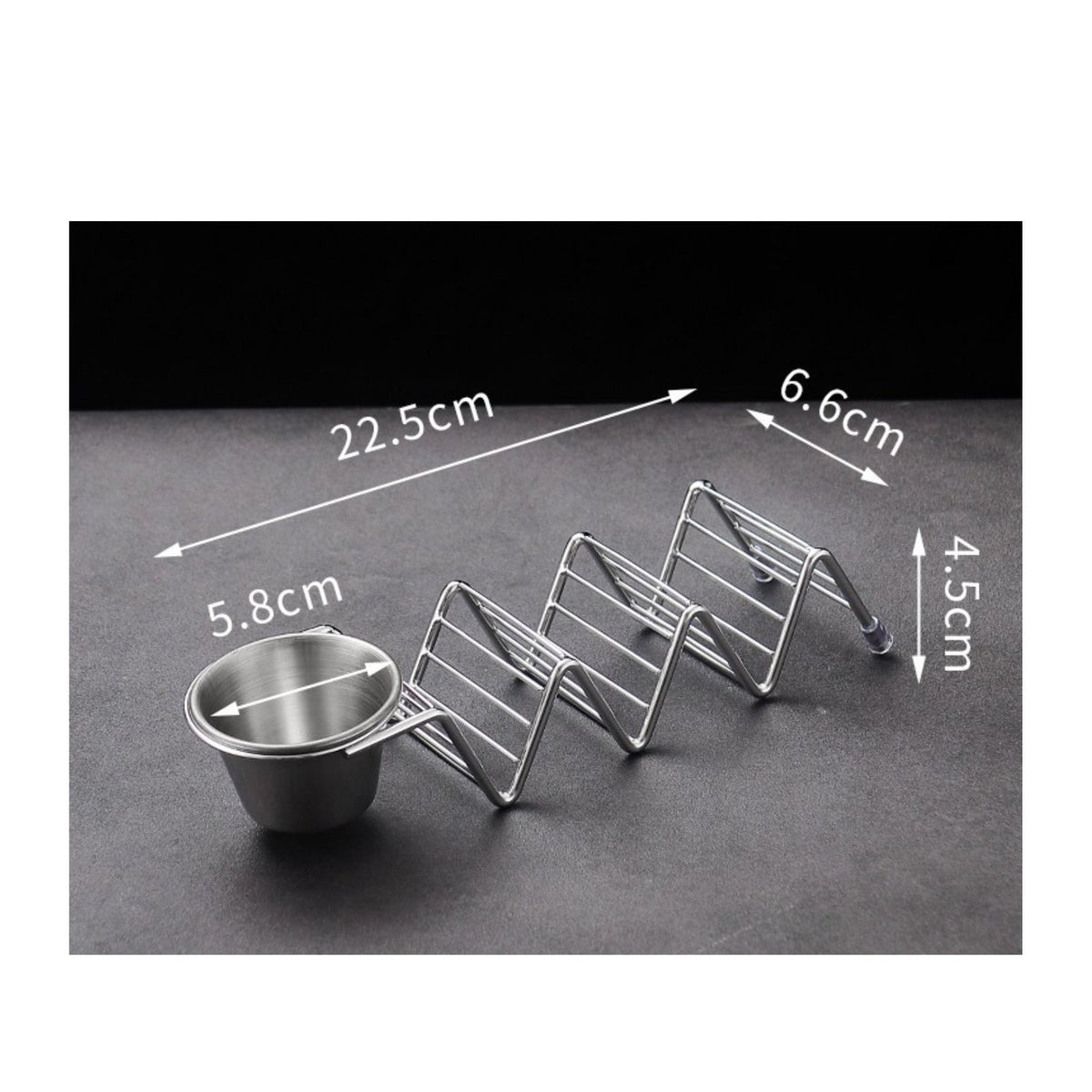 Taco Serving Tray with Cups Restaurant Grade Kitchen Gadget Rust-Resistant