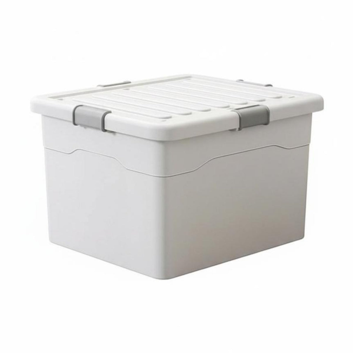 Lidded Pultimatelyic Container with Wheels Large Capacity Storage Container Side Handles Stackable for Homeowners