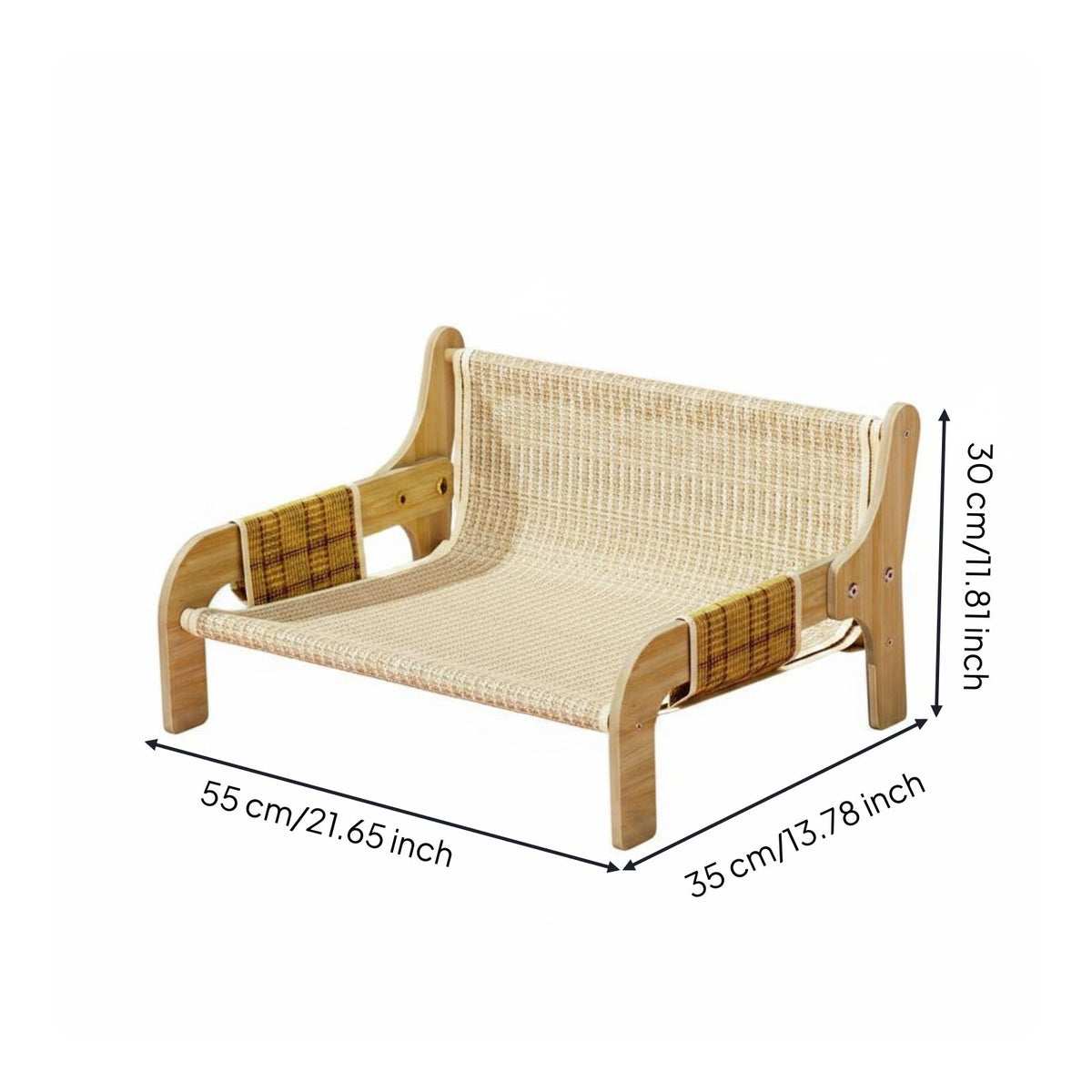 Wooden Feline Sofa Year-Round Raised Pet Couch Abrasion-Resistant-Accommodating