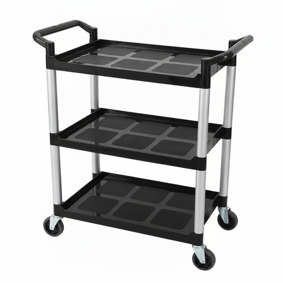 3 tierd Service Trolley Clean Rolling Cart Sturdy for Hotel