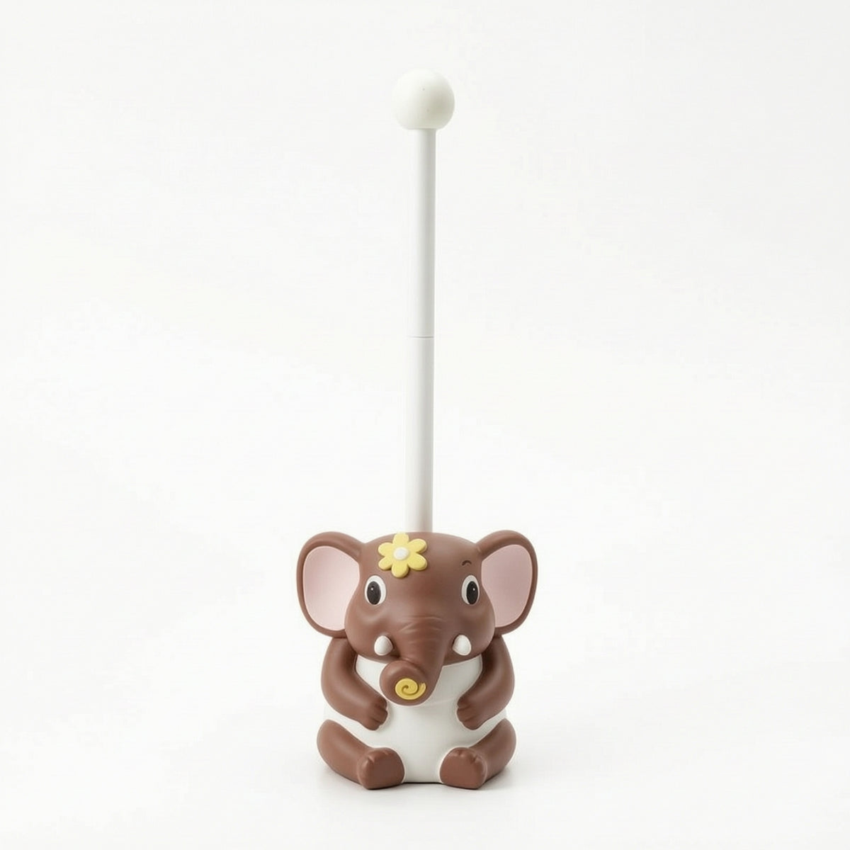 Elephant Toilet Brush and Holder Set Decorative for Bathroom, Kids