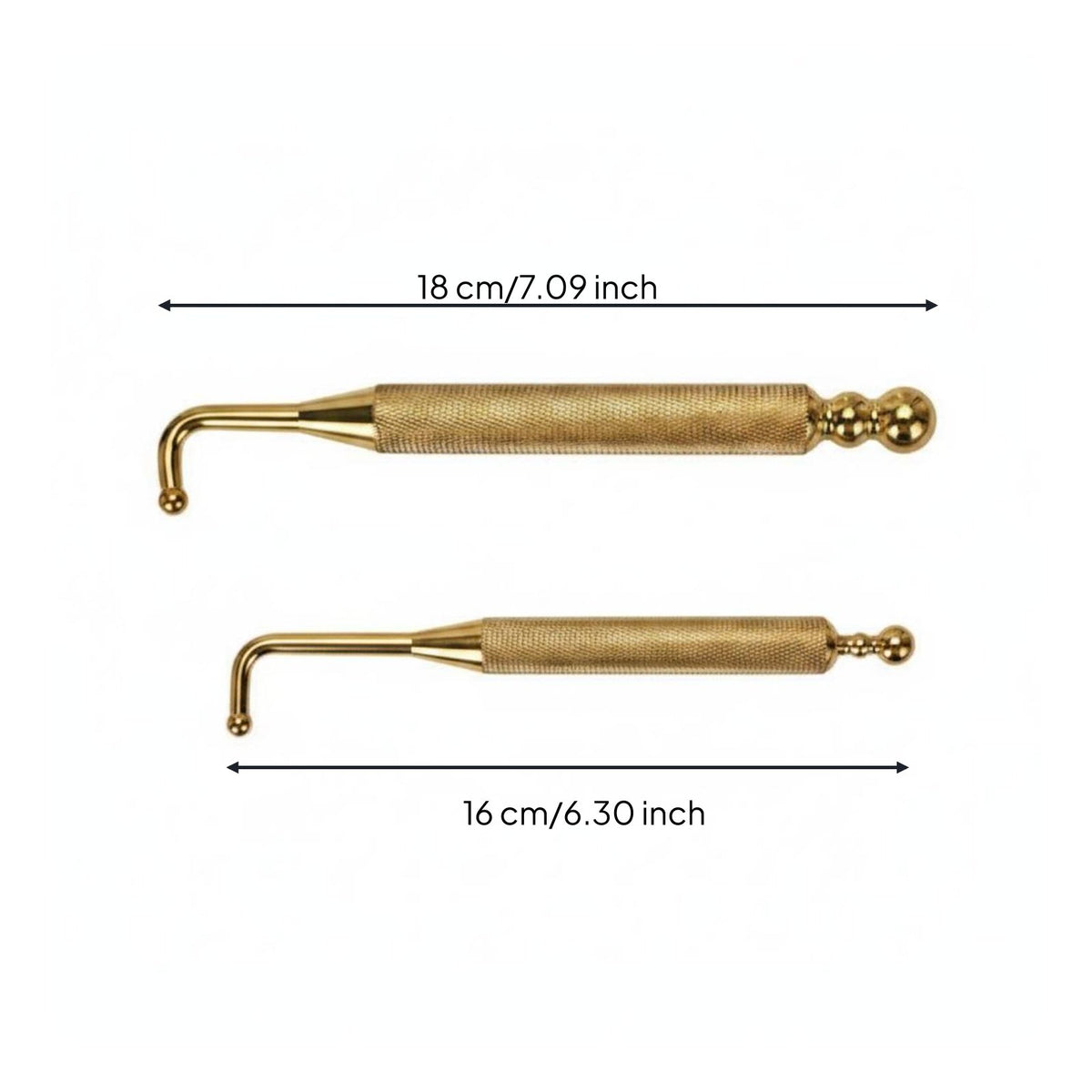 3 Pieces Gua Sha Stick Easy to Clean Brass Massage Stick Ergonomic Grip for Spa