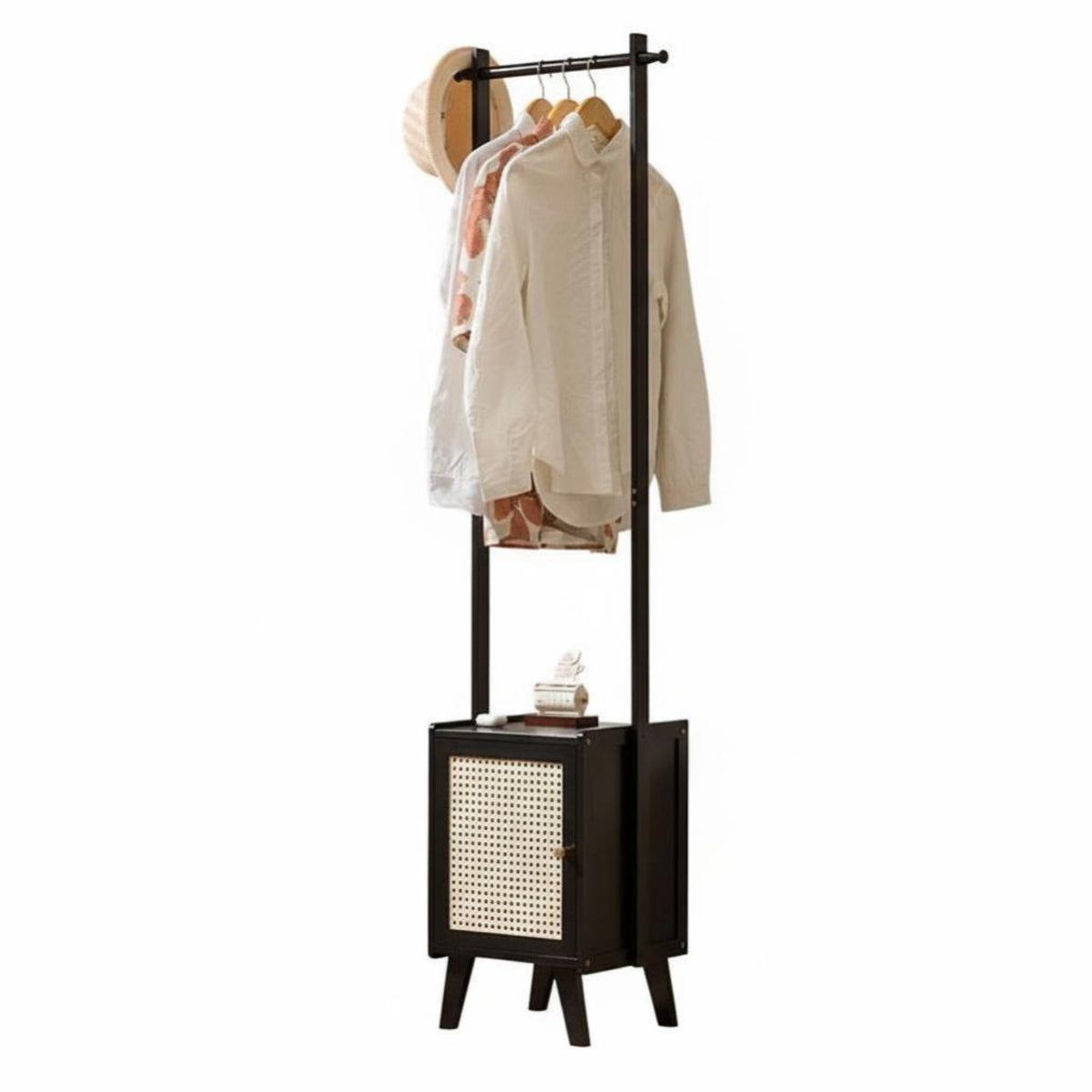 Freestanding Outfit Organizer Floor-Standing Design for Foyer, Guest Room, Women