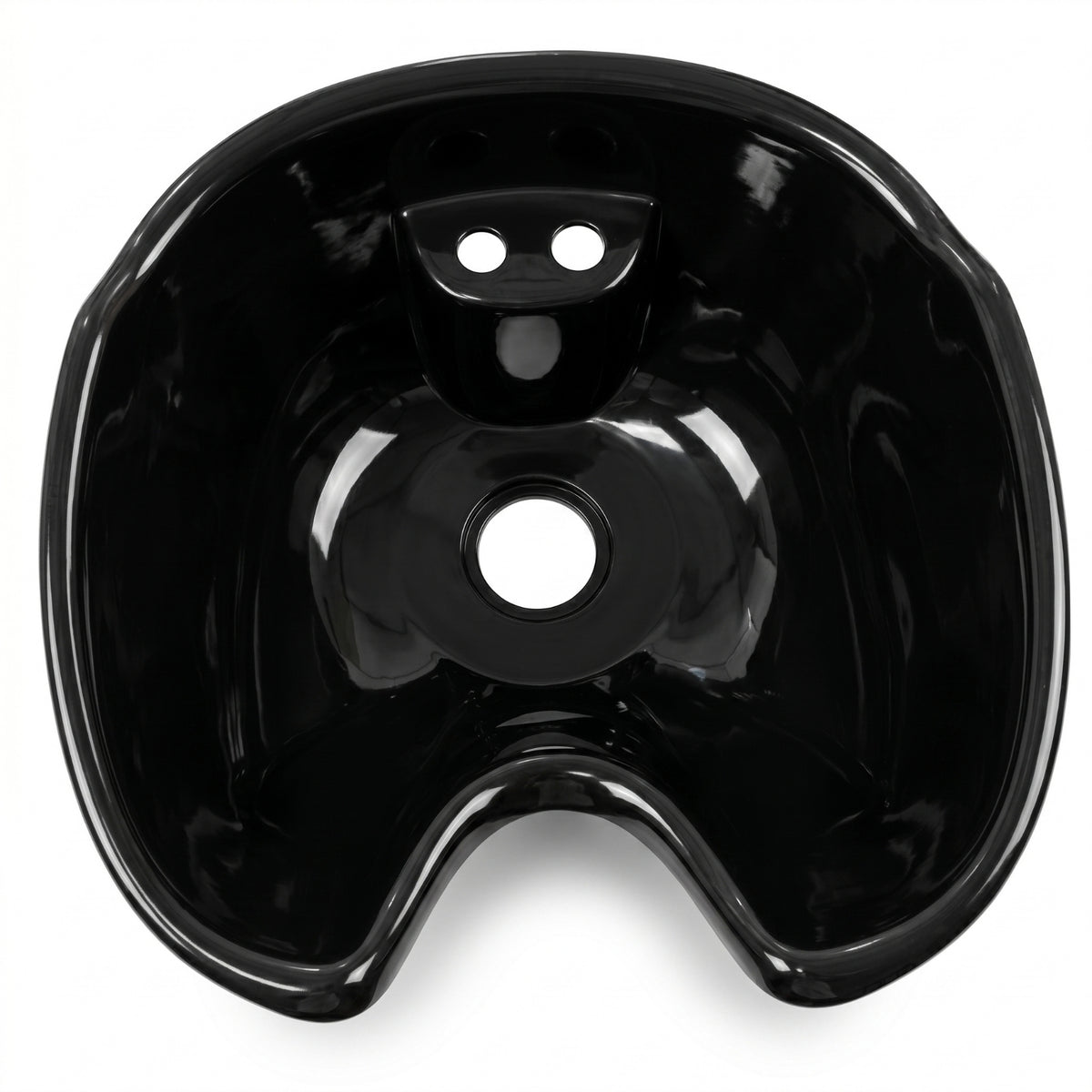 Front Neck Opening Hairdresser Sink Molded Shampoo Basin Salon Shampoo Bowl Raised Mounting Base