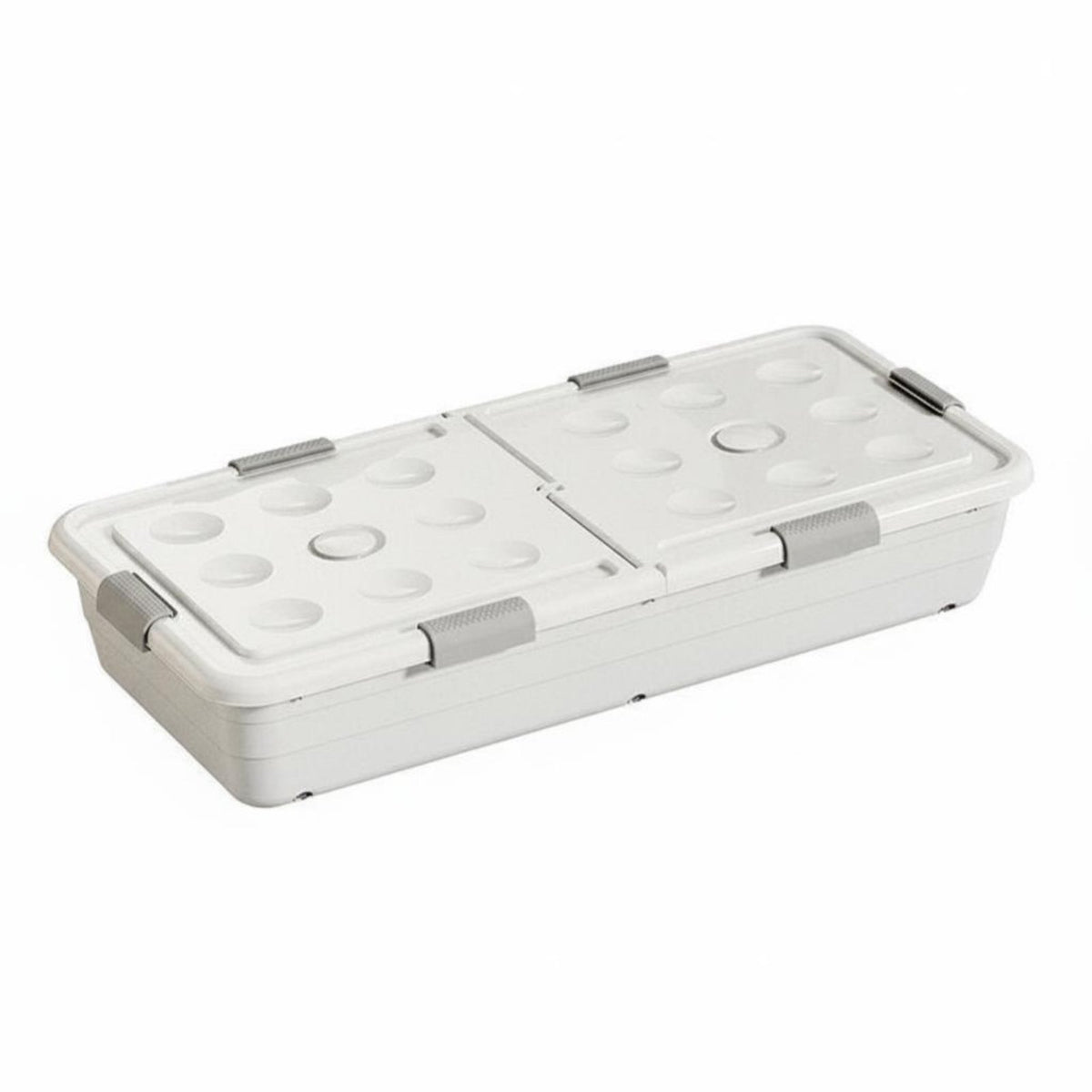 Underbed Wheeled Latch Box adaptable Home Organizer debrisproof for Homeowners