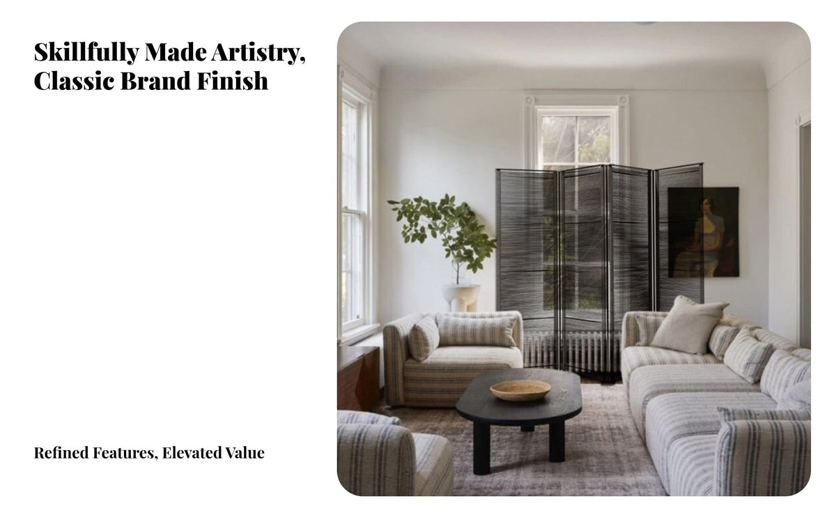 Airy Design Woven Rope Panel Screen Italian Inspired Woven Panel partitionr Creates Light and silhouette Effects Room Partition Provides Privacy for Interior Decorators, Homeowners, Renters, Bedroom, Studio Apartment, Reception Area