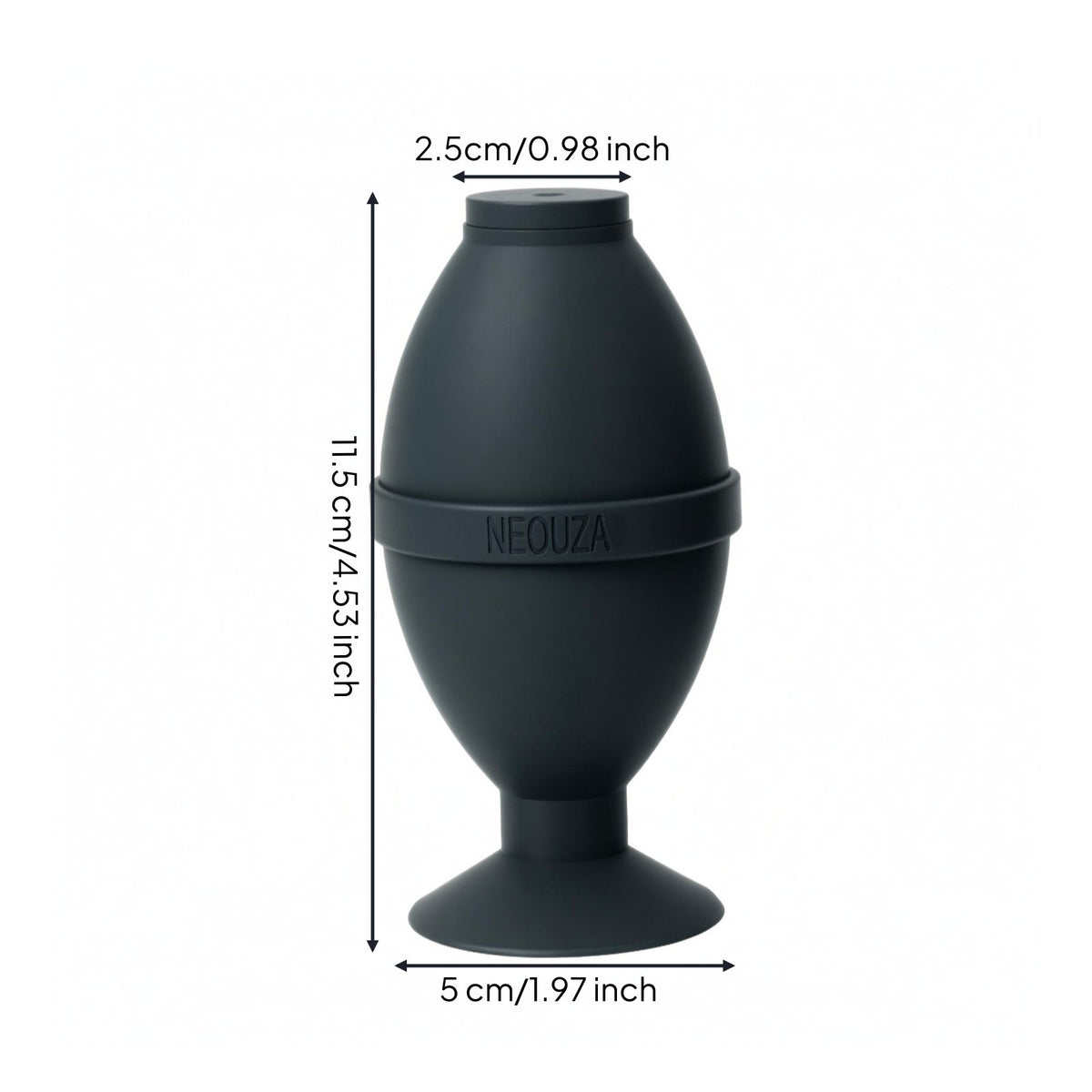 Silicone Coffee Puck Blower Black Coffee Bellows Flat Base