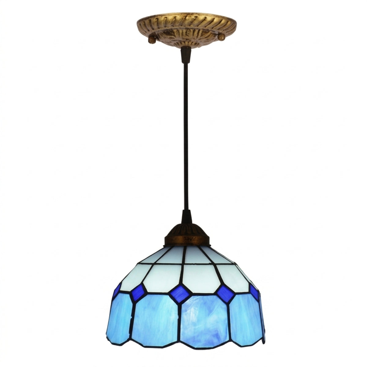 Stained Glass Pendant Light Handmade Lighting Retro for Cafe